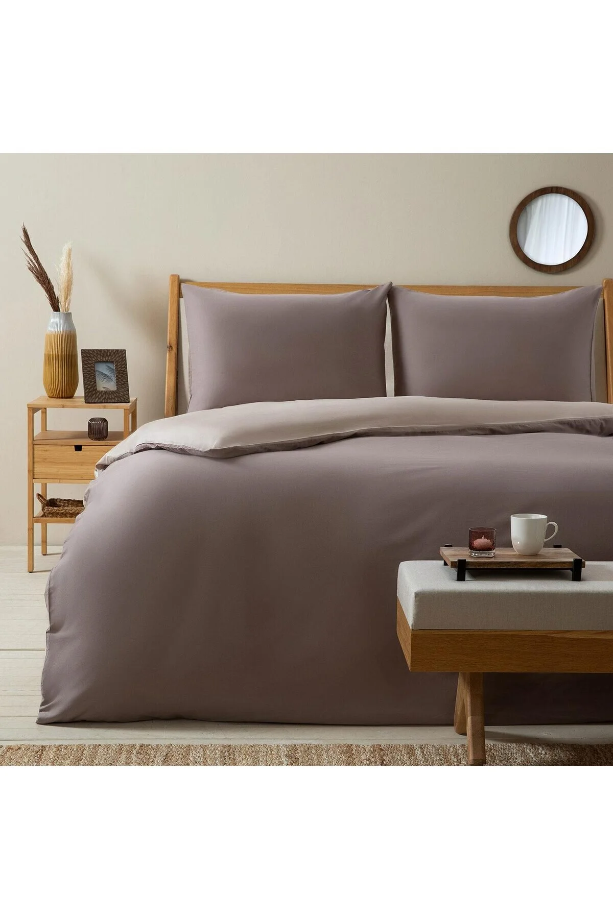کاور لحاف خیلی بزرگ BETTIE DUVET COVER SET KING YOU 230X220 سانتی متر BEIGE TAS Chakra