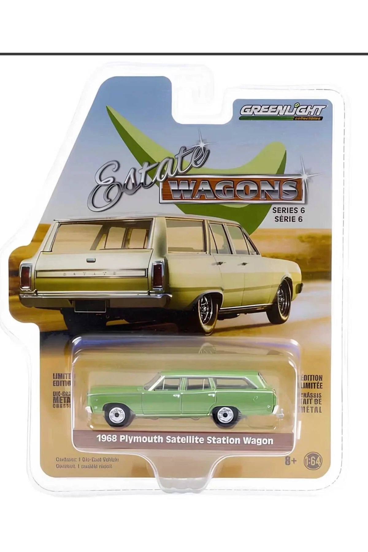 مدل خودرو 1 64 1968 PLYMOUTH SATELLITE STATION WAGON DIECAST MODEL CAR LIFE TOY اورجینال Genel Markalar