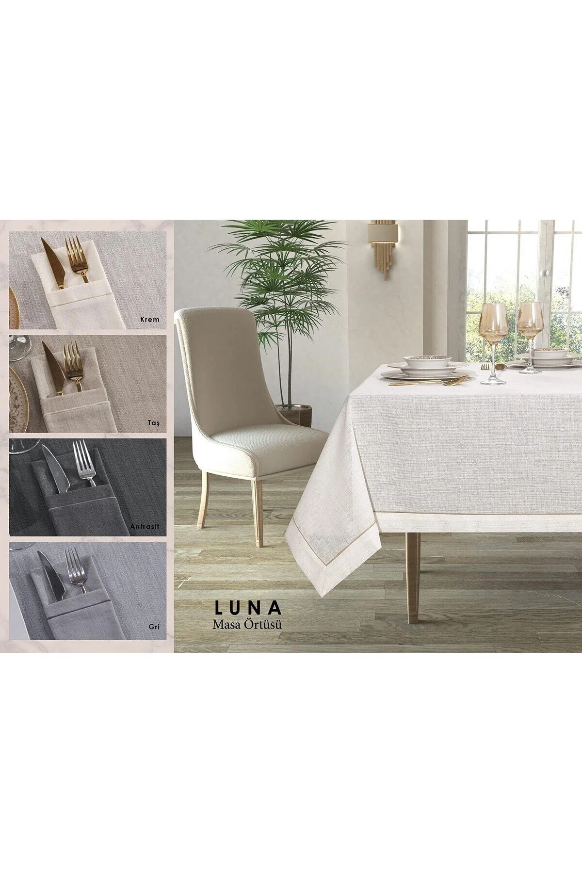 رومیزی نود سبد کتانی مدرن اورجینال Butikhome