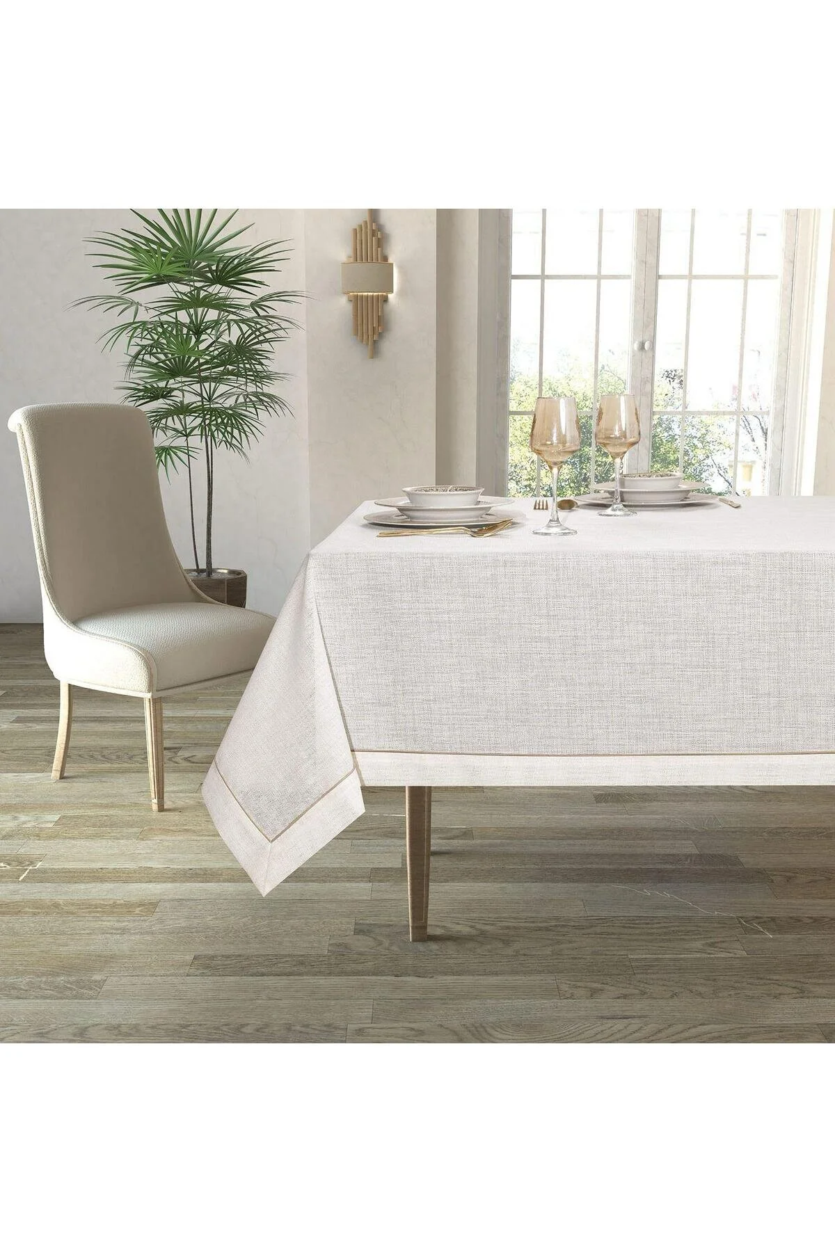 رومیزی نود سبد کتانی سفره مدرن اورجینال Butikhome