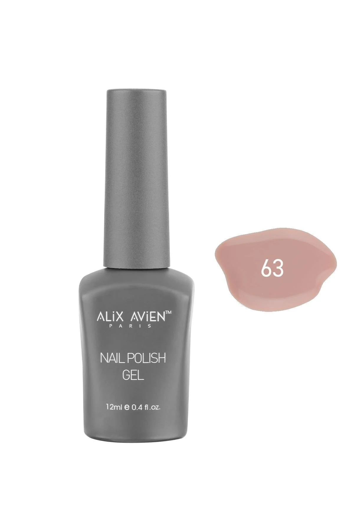 Alix Avien لاک ناخن ماندگار بژ نیود ۶۳ ژل لاک ناخن ۱۲ میلی لیتر لاک ژل ناخن UV ۶۳