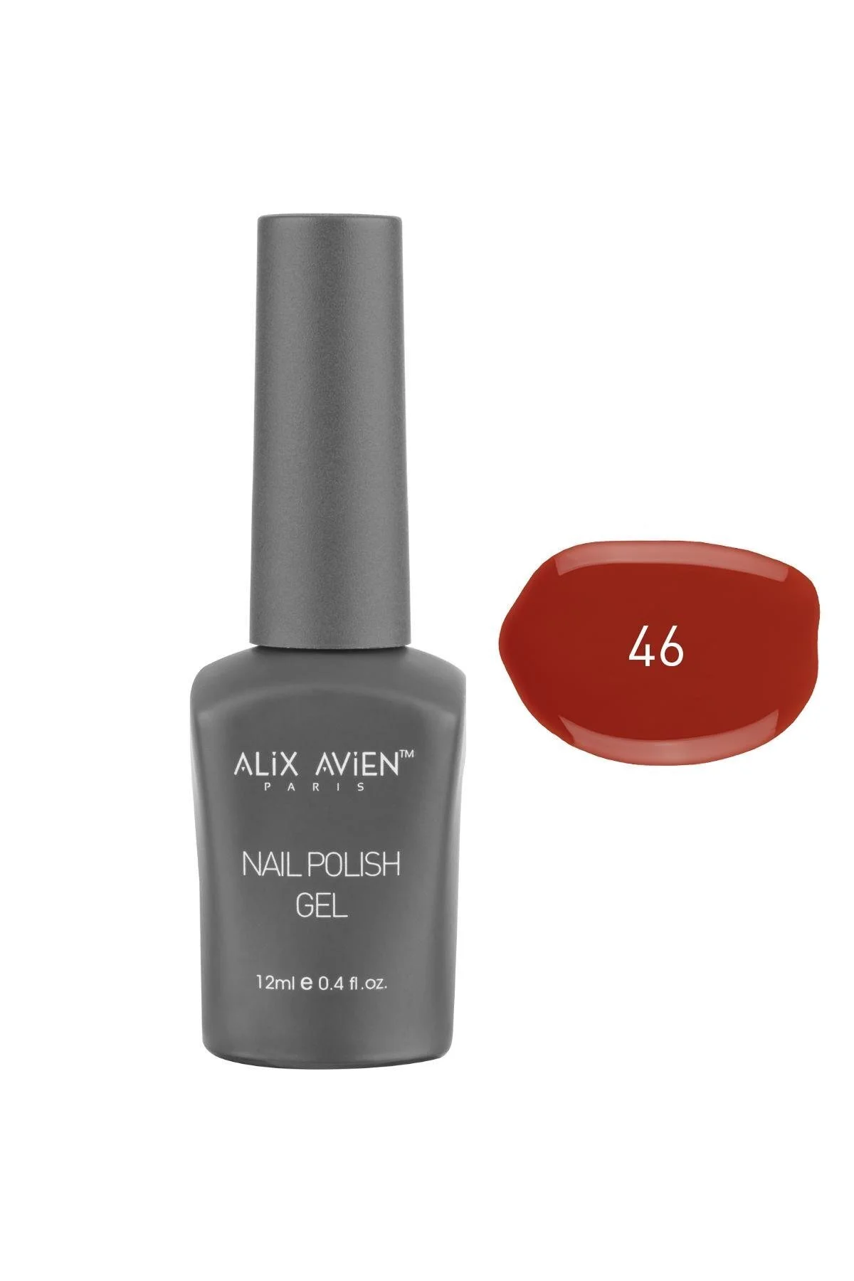 لاک ژل ماندگار UV کاشی دائمی قرمز ناخن 46 COME POLICE 12 میل Alix Avien