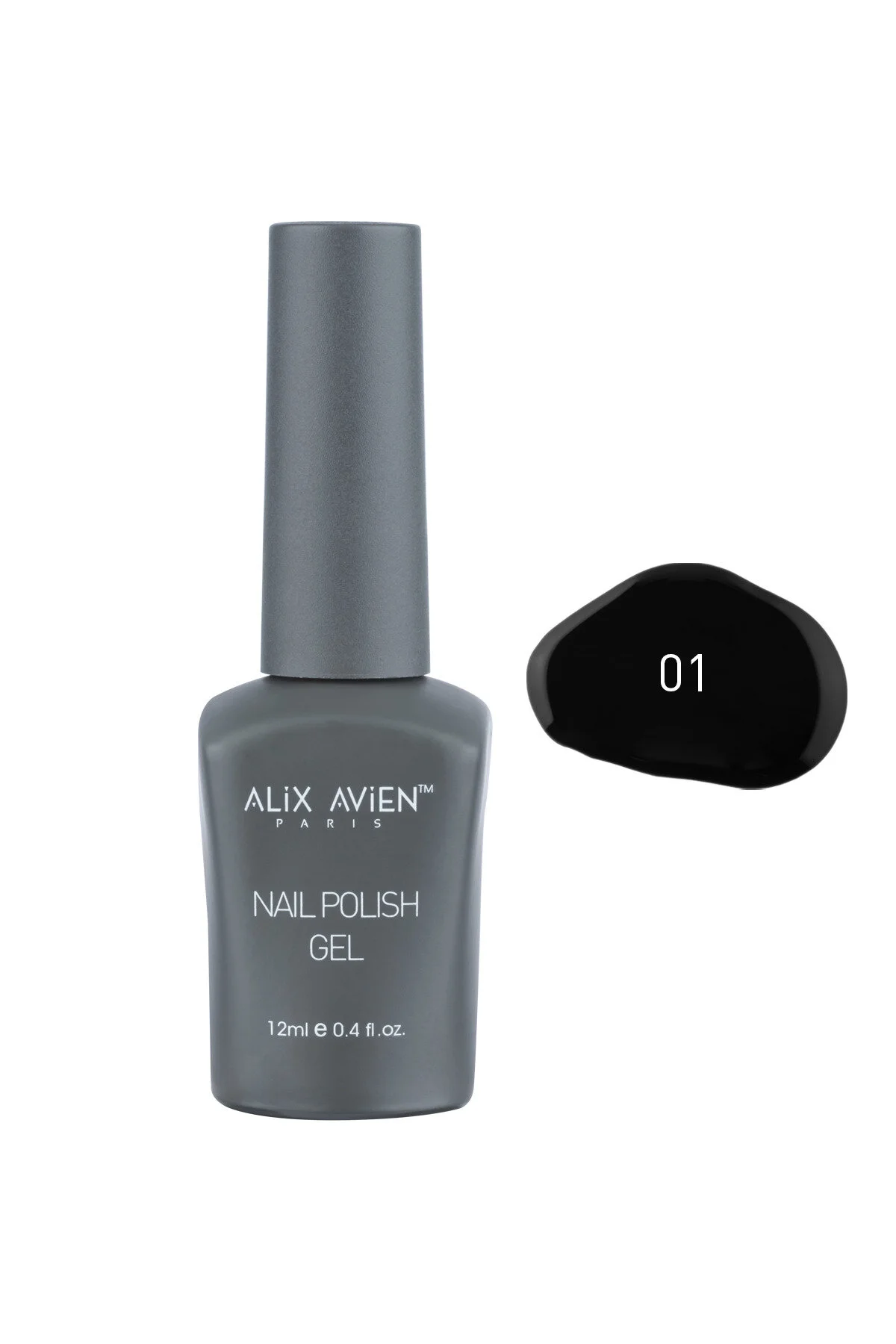Alix Avien ژل ناخن سیاه دائمی UV ماندگار ژل پولیش 12 میلی لیتر