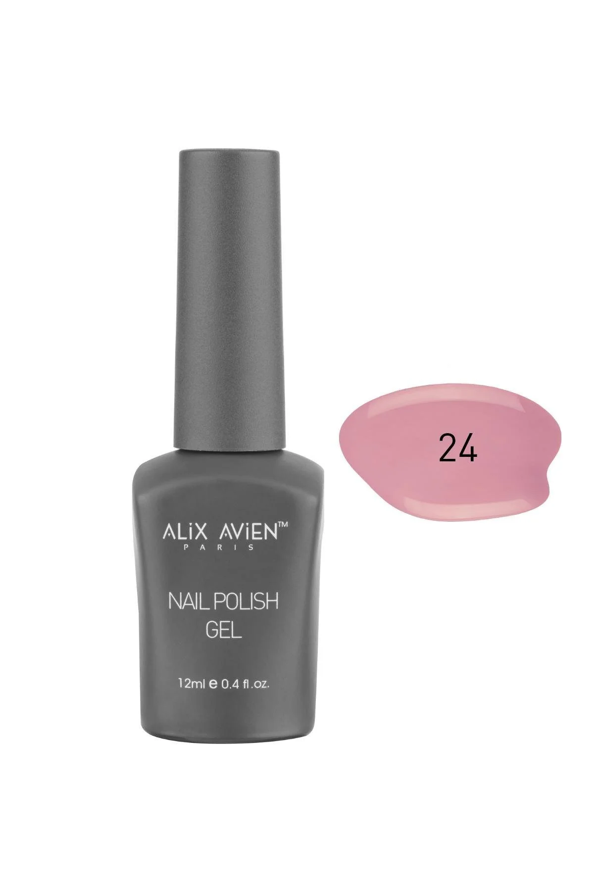 Alix Avien ژل ناخن رز خشک دائمی UV Permanent 24 پالیش آمد 12 میلی لیتر