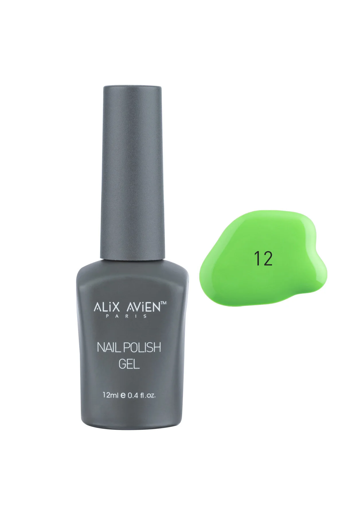 Alix Avien ژل ناخن نئون سبز دائمی UV مقاوم 12 میلی لیتر