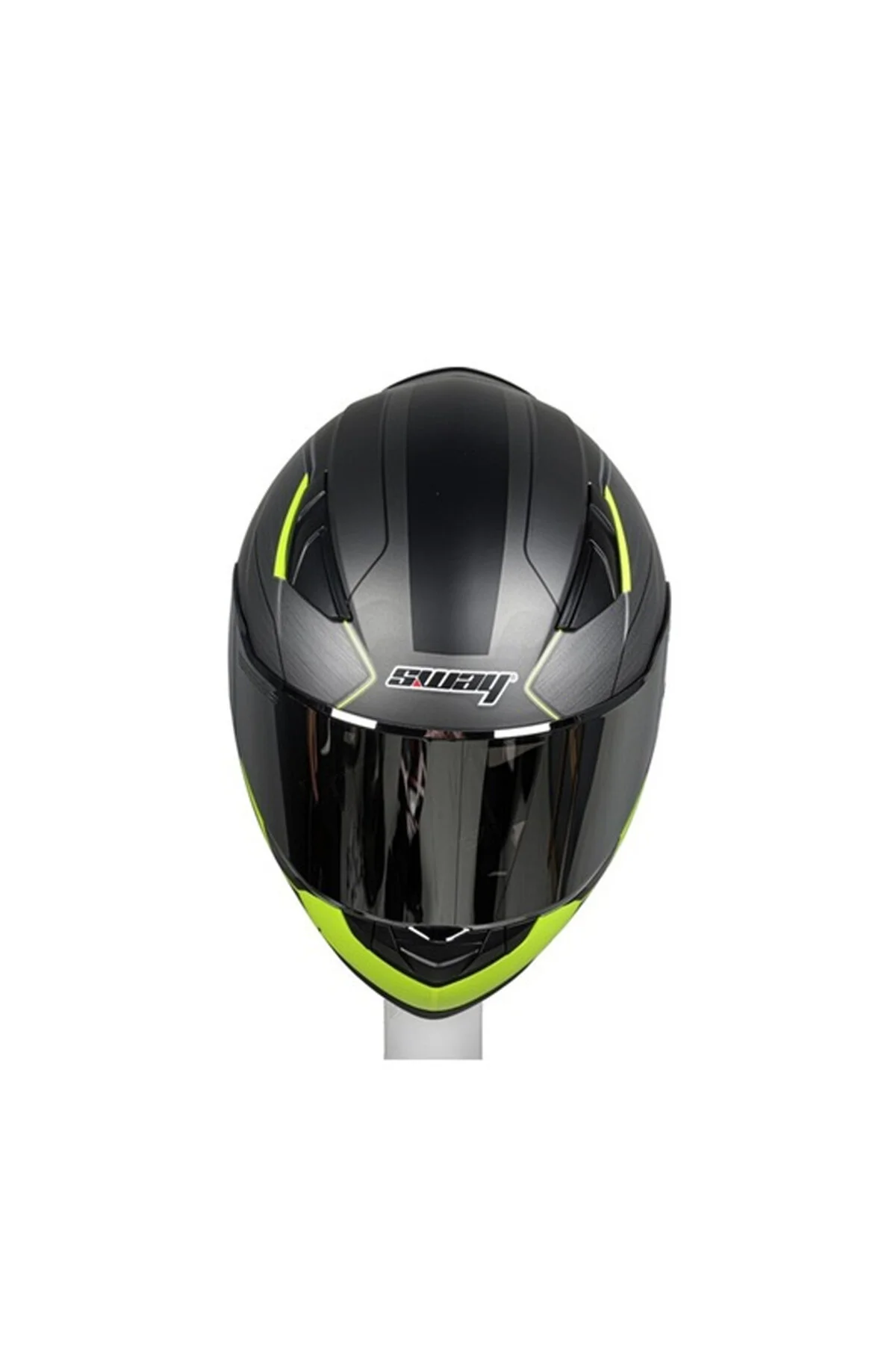 کلاه کاسکت موتورسیکلت خاکستری SW 816 ROAD SILVER YELLOW WHOLE FOLLY MOTORCYCLE Sway