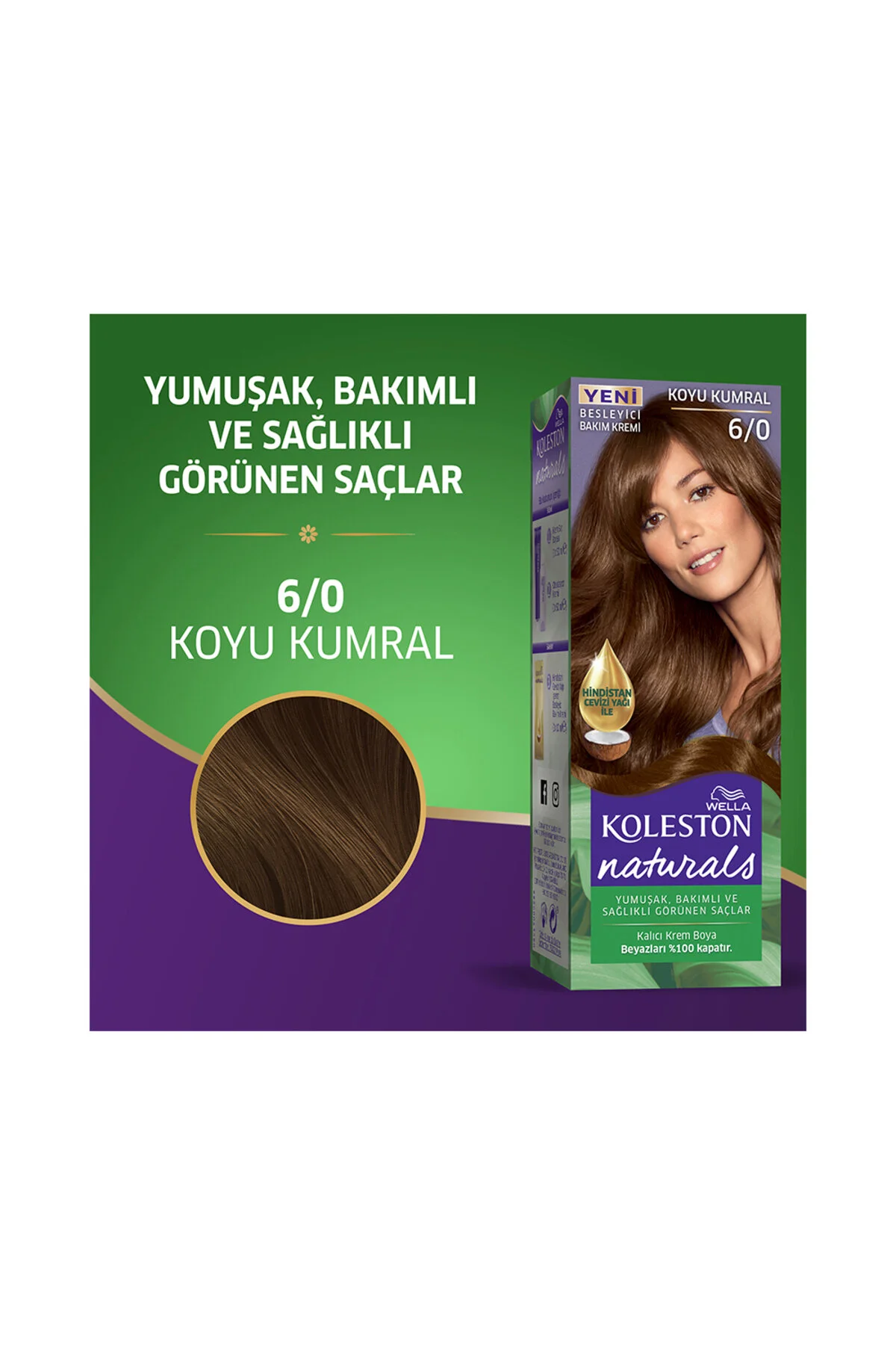 رنگ مو مردانه و زنانه KOLESTON NATURALS MAXI 6 0 DARK KRURAL Wella