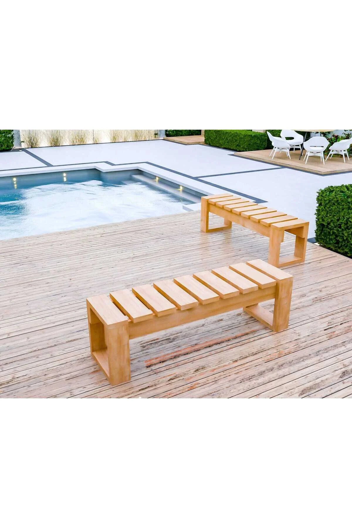 پاف و نیمکت بانک چوبی طبیعی اورجینال DizyWood