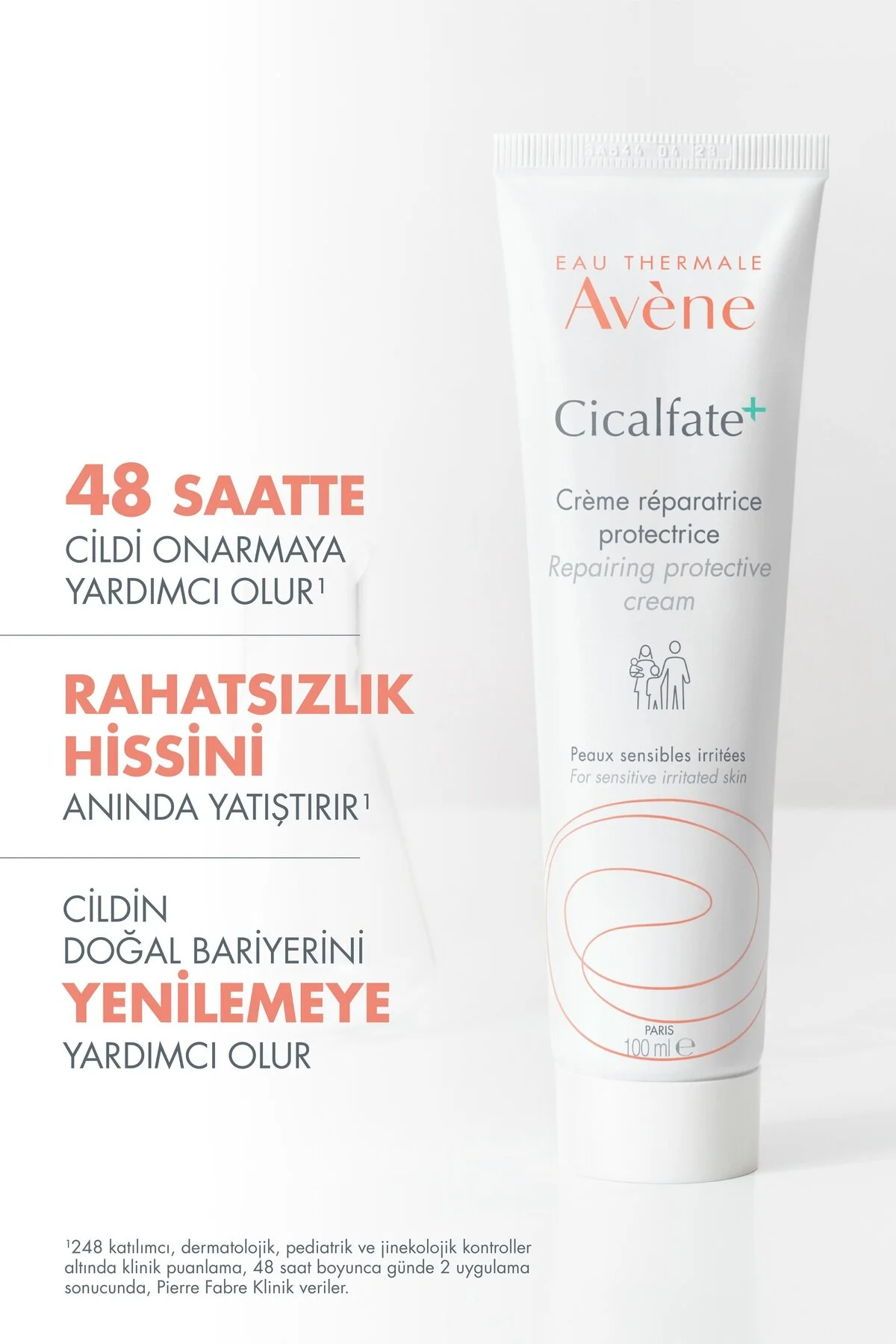 کرم صورت مراقبت CICALFATE+ تعمیر برای پوست و حساس X پاکسازی 25 میل Avene