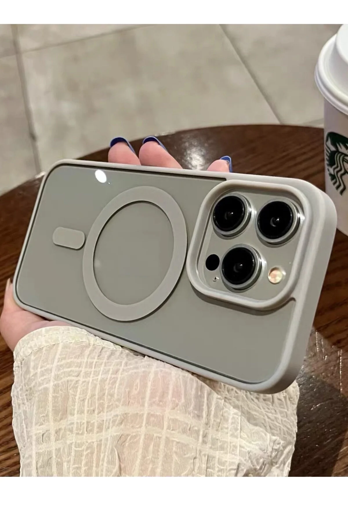 کاور و قاب APPLE IPHONE 16 PRO MAX COMPATIBLE MAGSAFE WIRELESS CASE REMA با برآمدگی دوربین سیلیکونی Vip Case