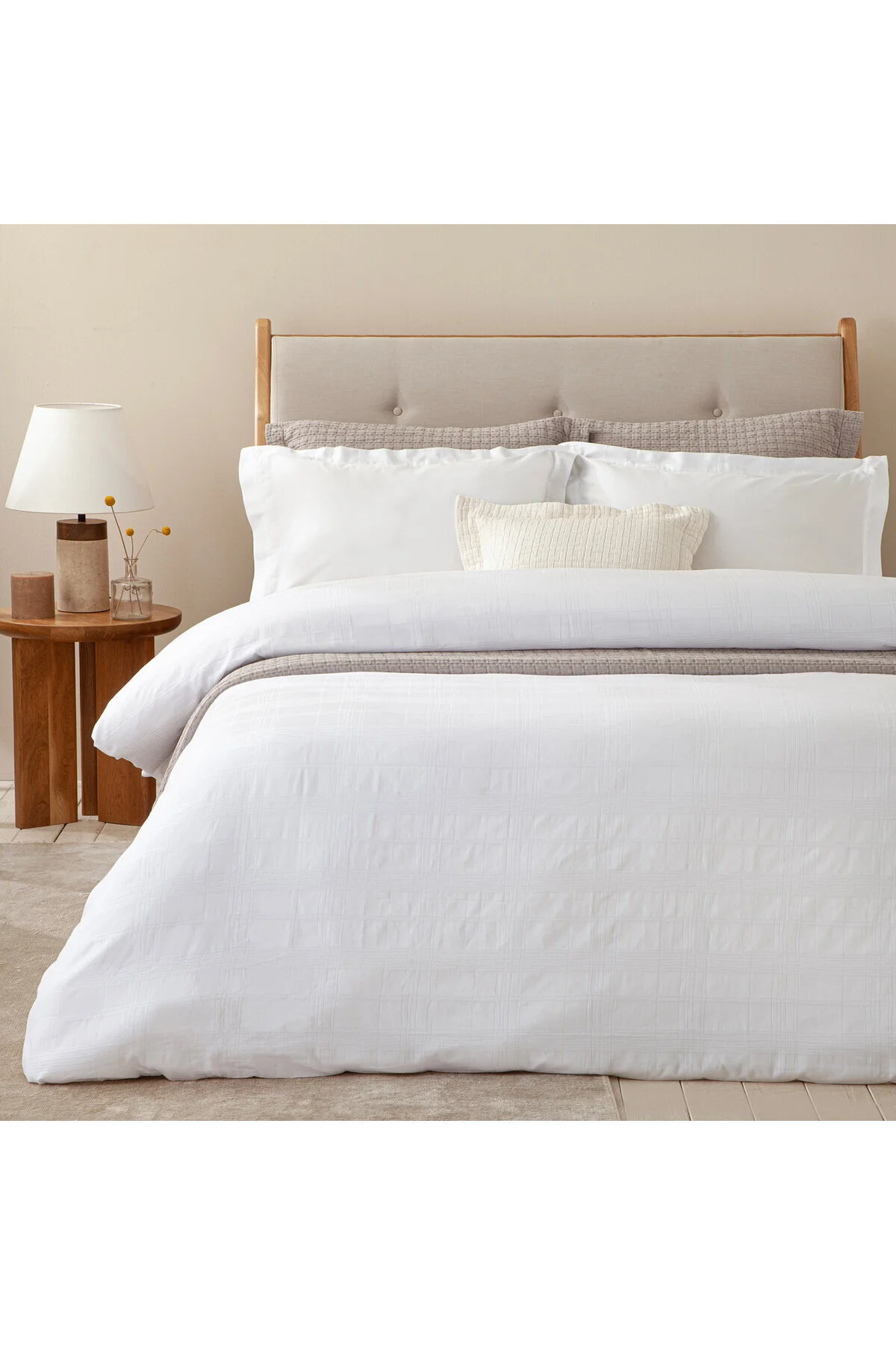کاور لحاف خیلی بزرگ SAULE DUVET COVER مجموعه 230X220 سانتی متر سفید Chakra