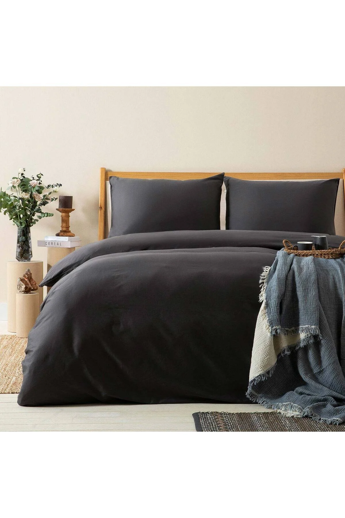 کاور لحاف خیلی بزرگ COVER SET KING YOU 230X220 سانتی متر آنتراسیت Chakra
