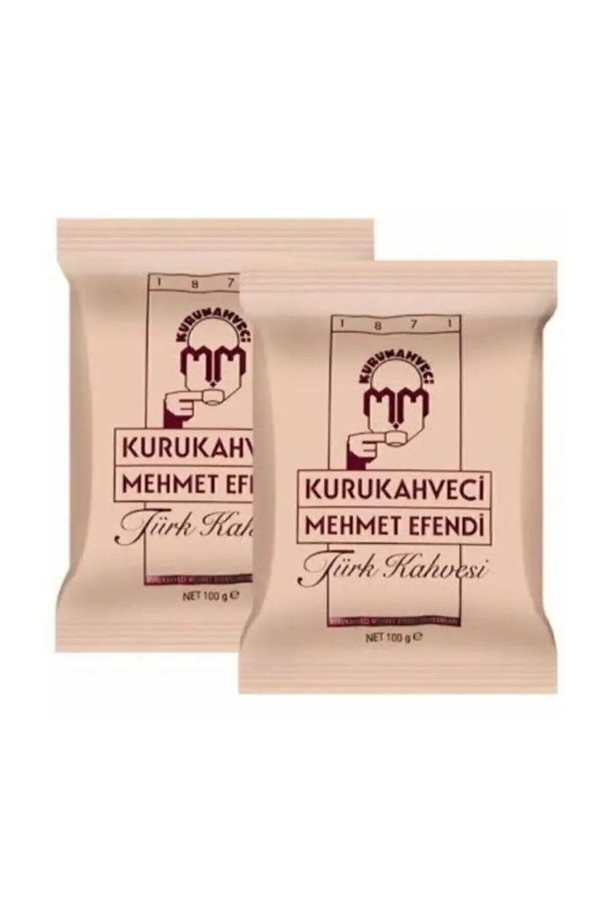 قهوه ترک KURU KAHVECI MEHMET EFENDI 100 گرم + 2 بسته Mehmet Efendi
