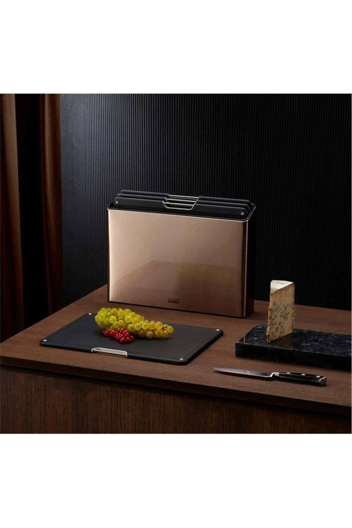تخته برش JJ 60172 FOLIO STAND CUTTING BOARD 4 GOLD PINK Joseph Joseph