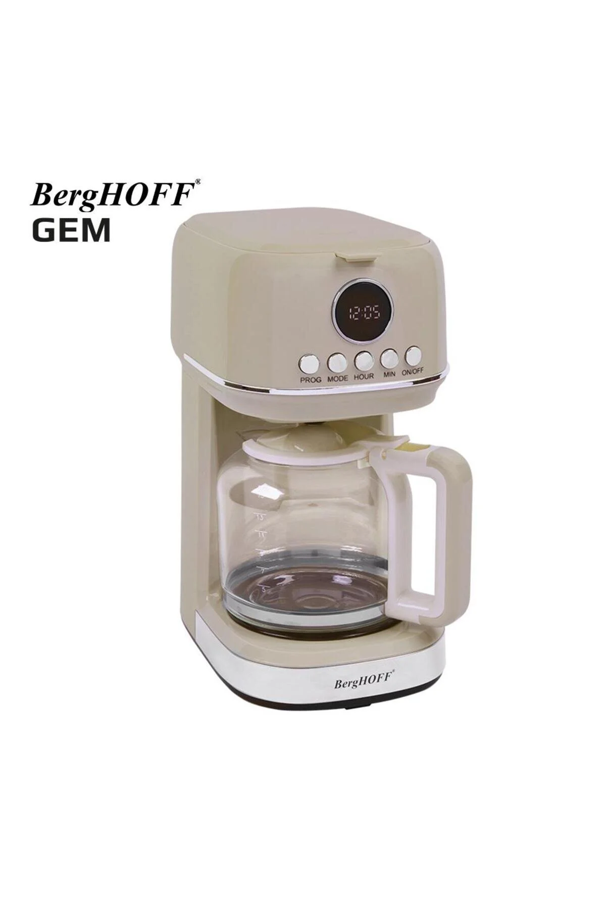 قهوه ساز فیلتری جم رترو فیلتر کرم وانیلی اورجینال Berghoff