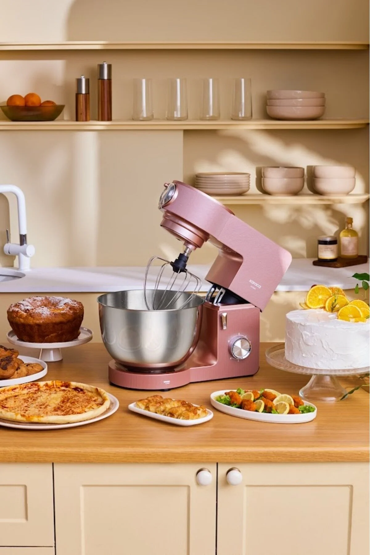 میکسر و ست MULTICICEF ULTRA 2000W 7 لیتری ایستاده ROSEGOLD کاراجا Karaca