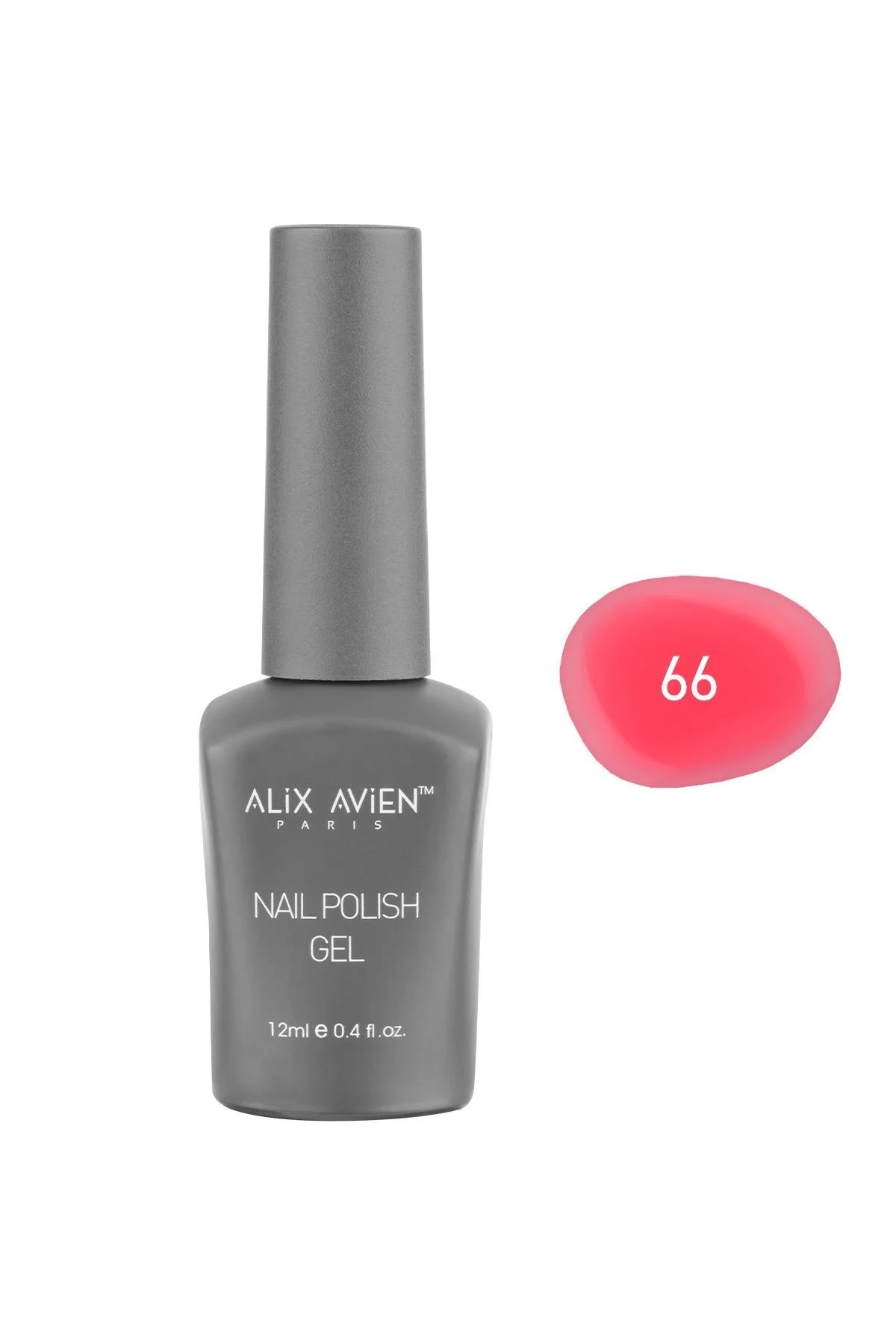 Alix Avien رنگ ناخن دائمی صورتی نئون 66 ژل ناخن 12 میلی لیتر رنگدانه ناخن UV 66