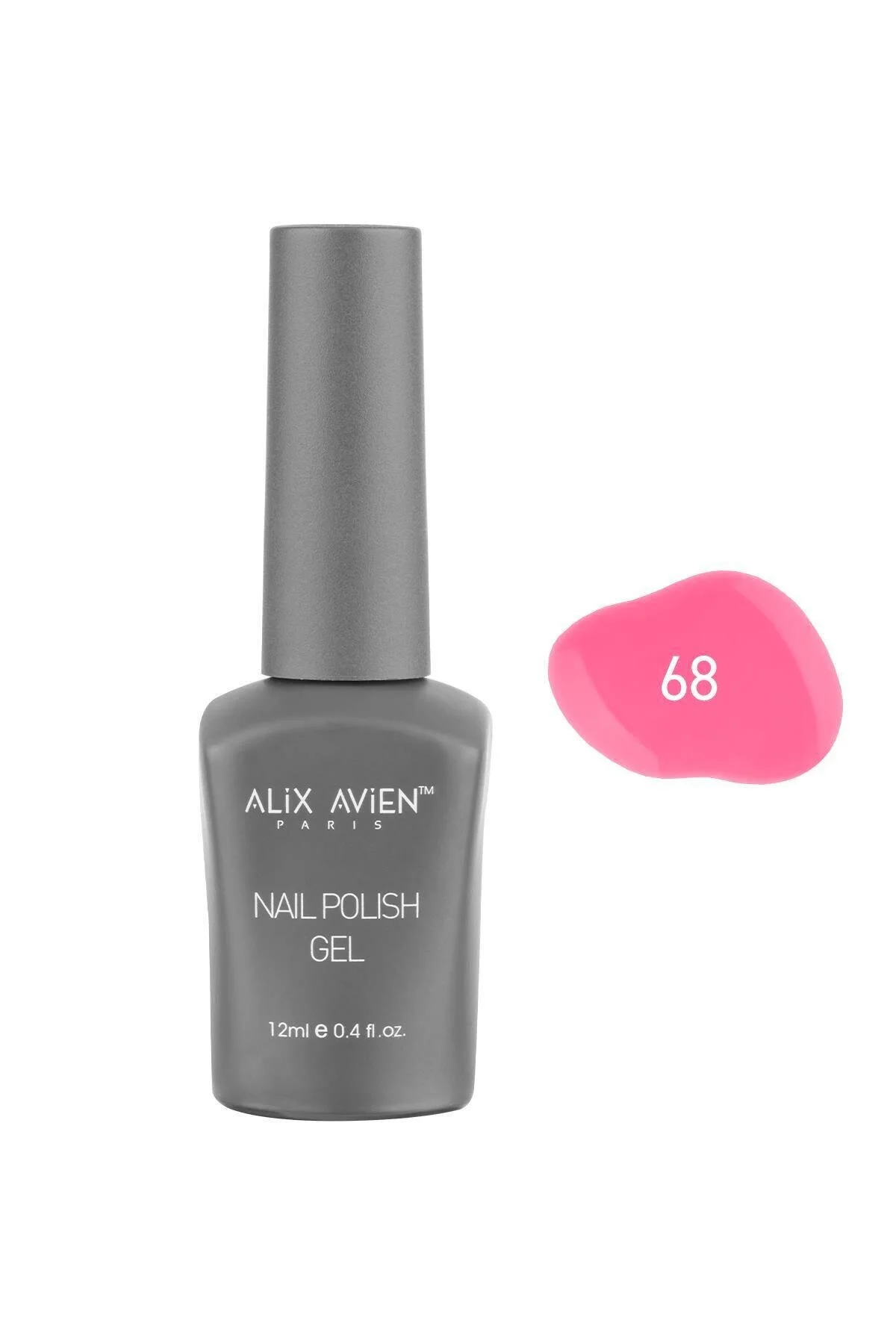 Alix Avien رنگ ناخن دائمی صورتی ژل ناخن 12 میلی لیتر رنگ ناخن ژل UV 68