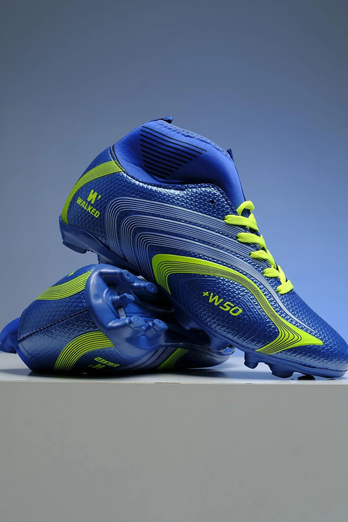کفش میدانی فرش ورزشی آبی مردانه W50Y LINE JOBED CRAMPON Oksit