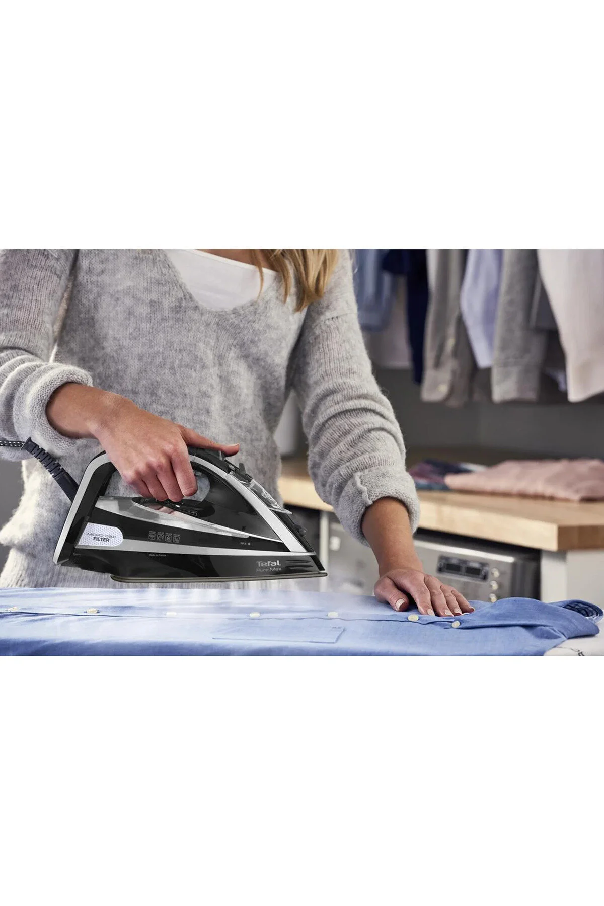 اتو بخار 3200W ULTIMATE PURE LIME BUSTER PREMIUM STEAM IRON بسیار قدرتمند شرکت تفال اورجینال TEFAL