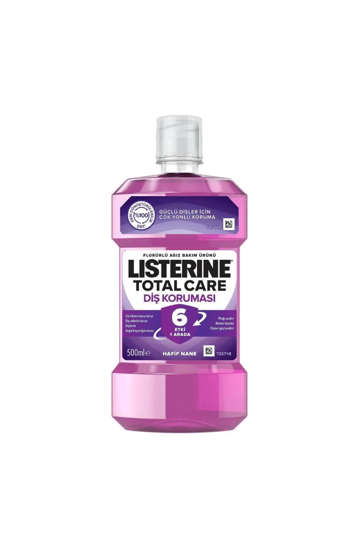 دهان شویه TOTAL CARE 6 EFFECTS در 1 آب مراقبت از با طعم نعناع 500 میلی لیتر اورجینال Listerine