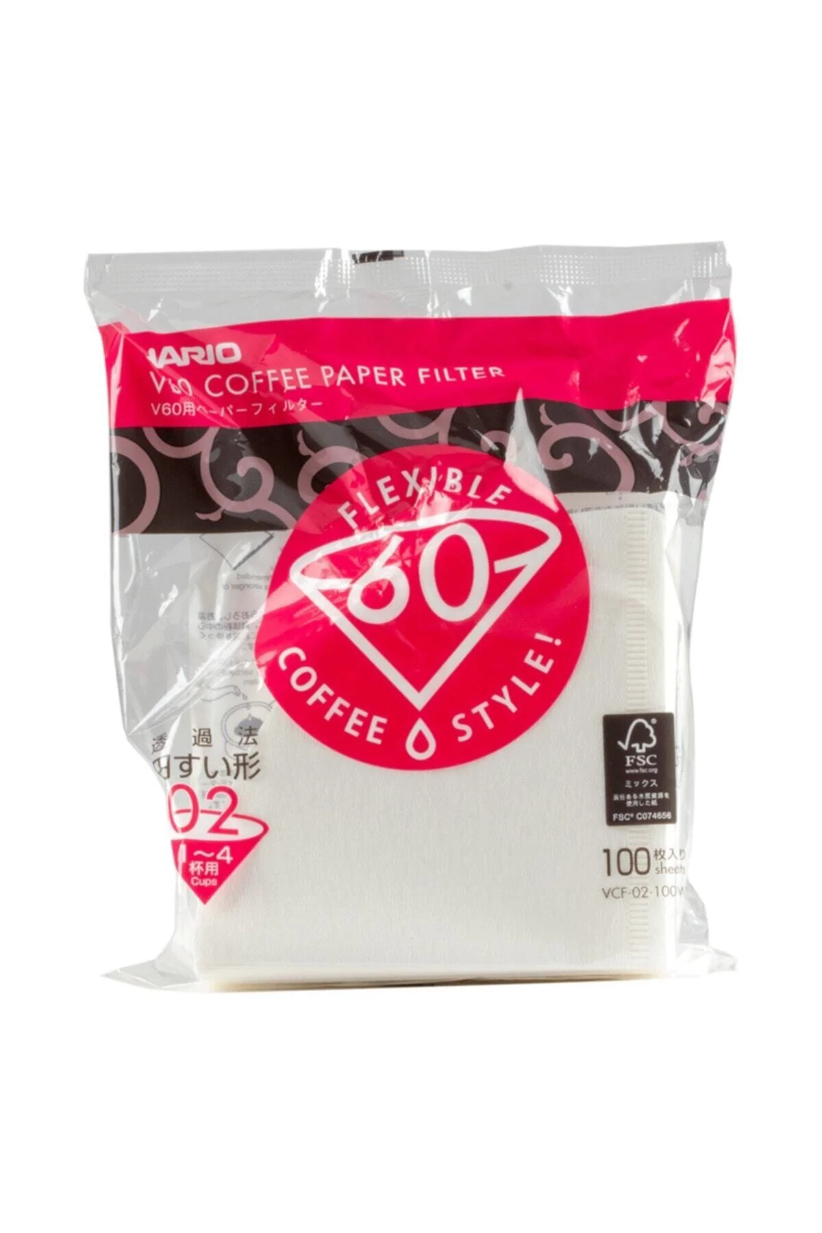 فیلتر قهوه کاغذ HARIO V60 بسته 100 عددی دم اسپرسو لب Espressolab