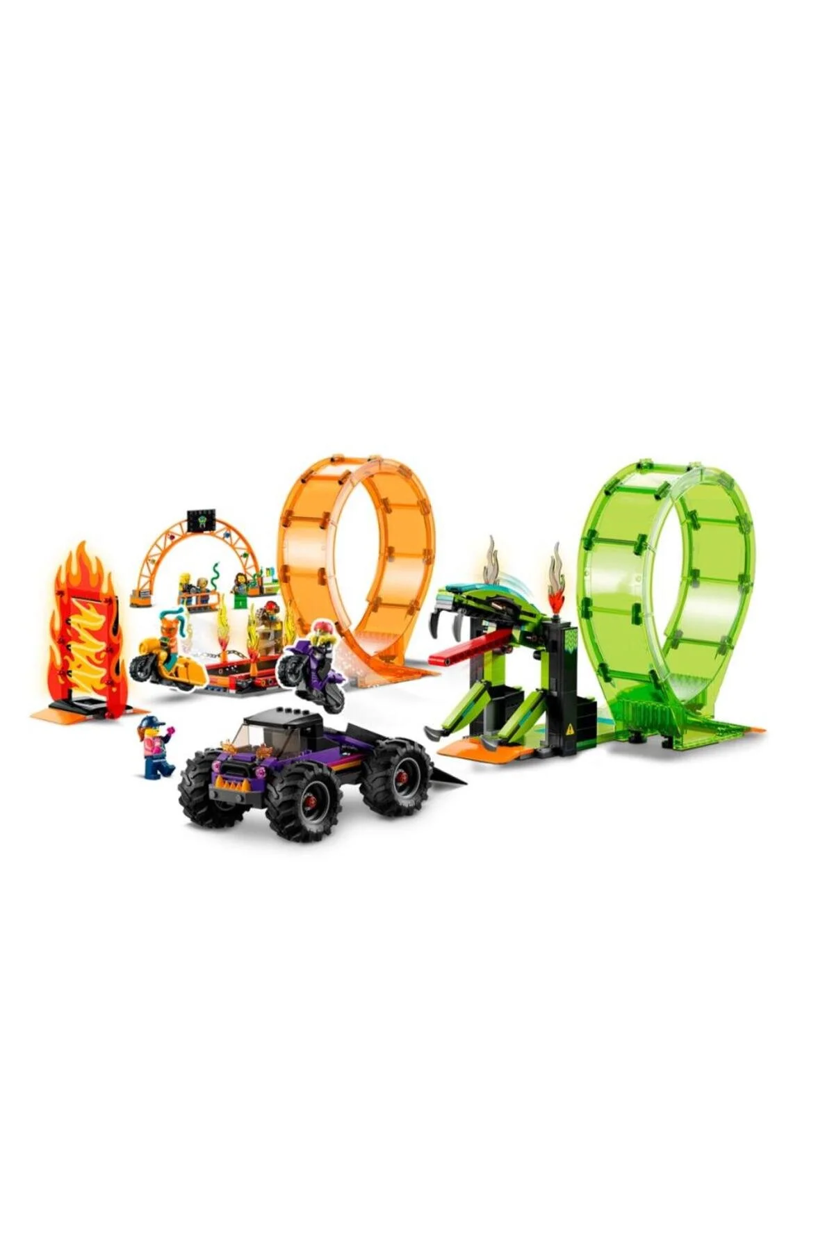 بازی های رومیزی NESSIWORLD 60339 CITY DOUBLE RING SHOW ARENA 598 قطعه +7 سال اورجینال LEGO
