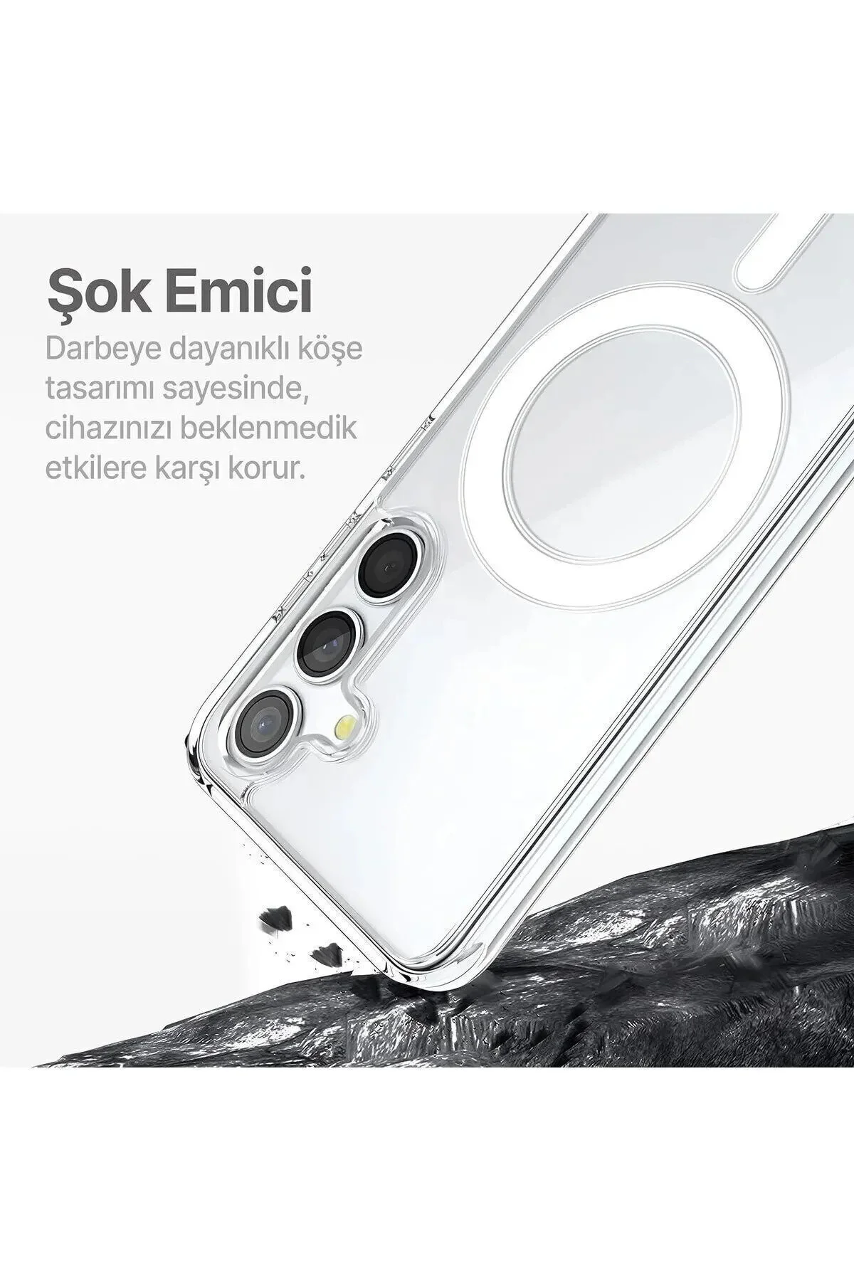 کاور و قاب دوربین سه بعدی محافظ سامسونگ گلکسی S25 FE S24 با شارژر مقاوم MAGSAFE قابلیت جذب ضربه سخت Novatis