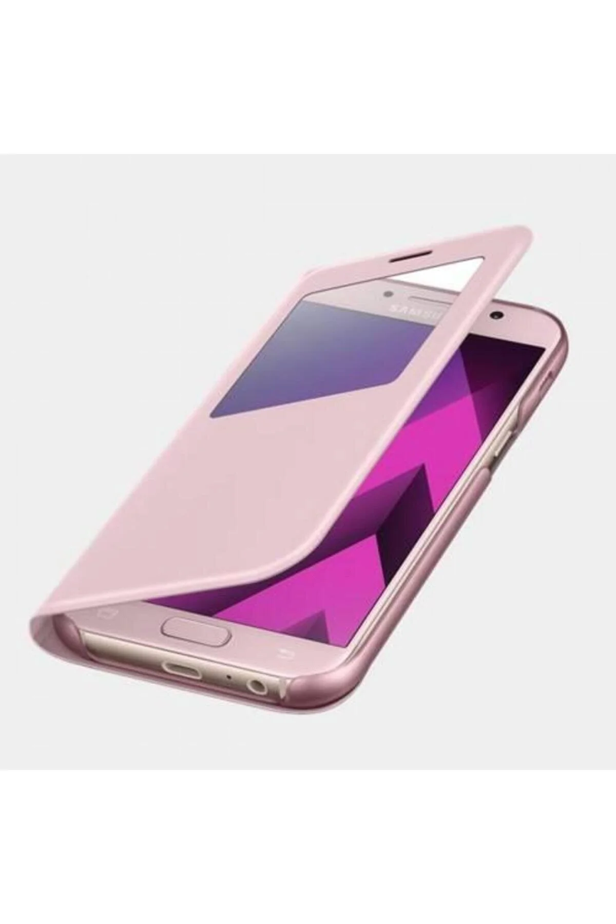 کاور و قاب S VIEW COVER صورتی سازگار با GALAXY A5 EF CA520PPEGWW Samsung