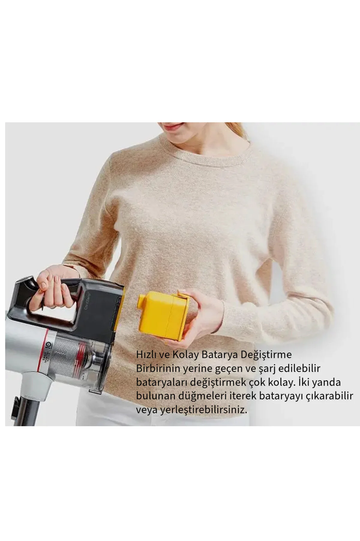جاروبرقی ایستاده جارو شارژی عمودی 25.9 ولت ال جی با مدت زمان شارژ 4 ساعت و 50 دقیقه استفاده LG