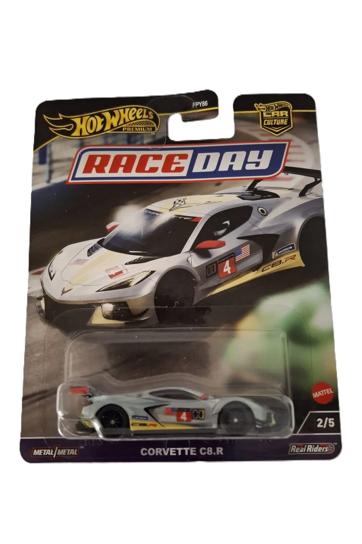 ماشین اسباب بازی RACEDAY CORVETTE C8.R HRV95 اورجینال HOT WHEELS