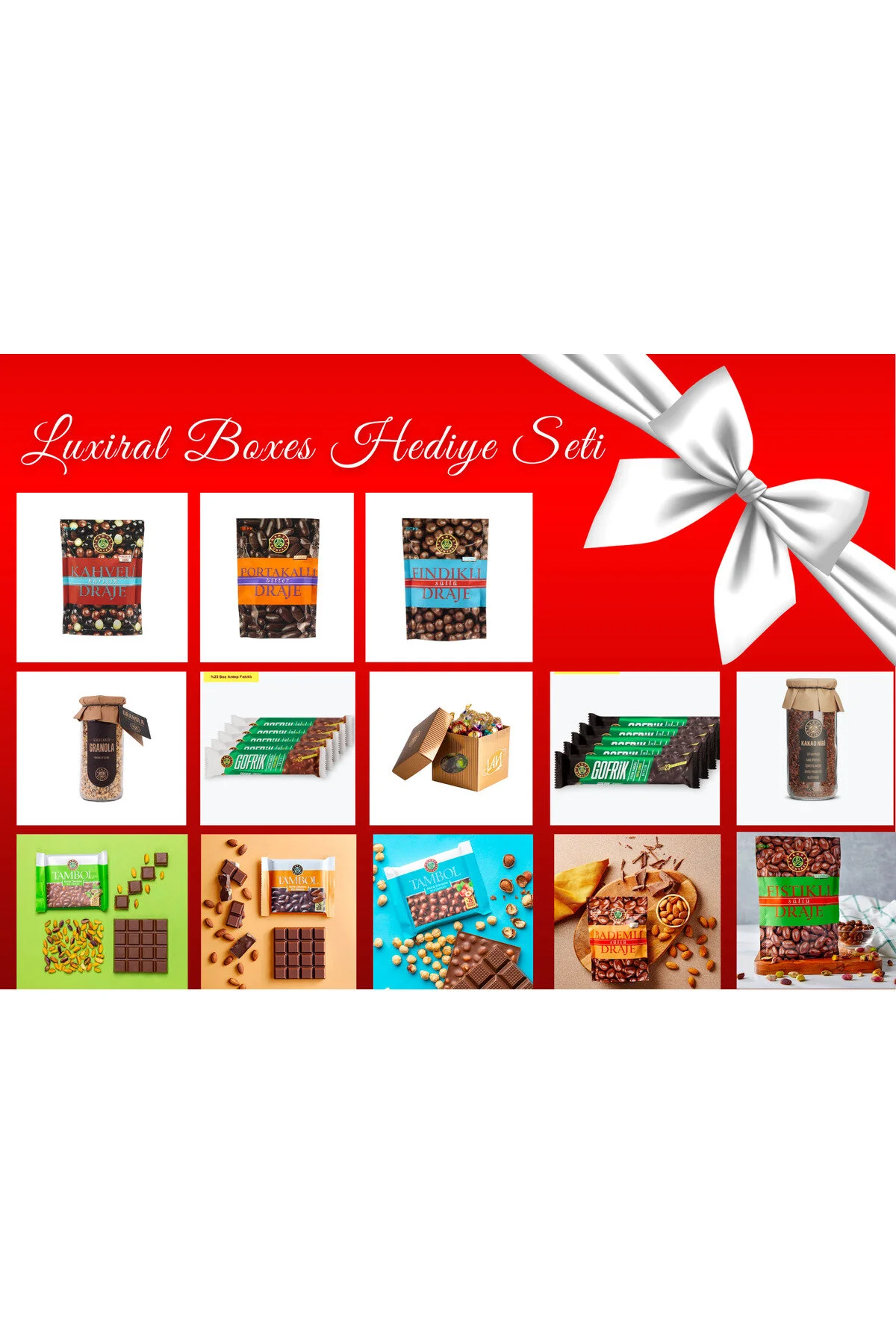 جعبه هدیه کادویی 13 تکه LUXIRAL BOXS KAHVE شکلاتی ویژه عاشقان قهوه دونیاسی Kahve Dünyası