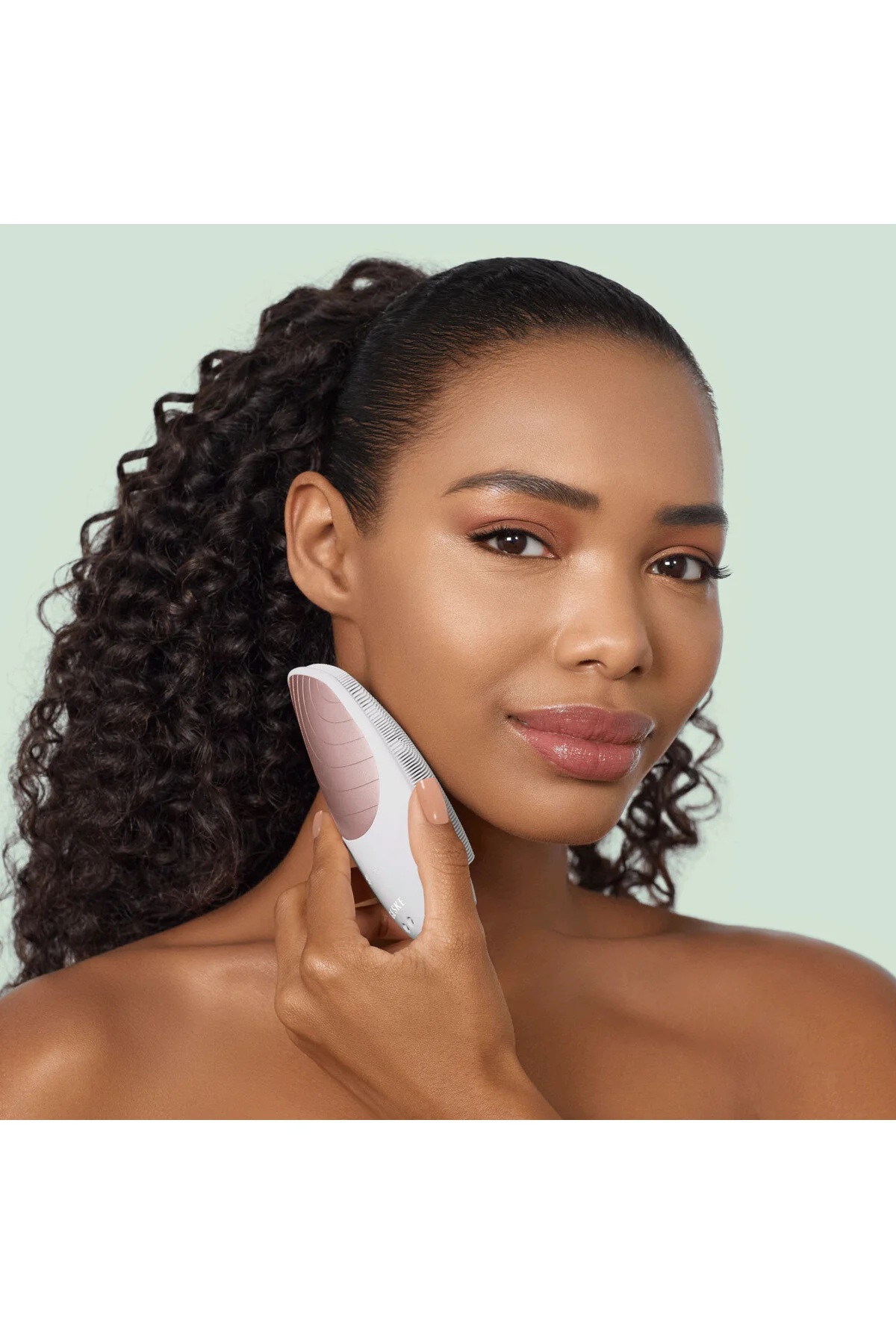 دستگاه شستشوی صورت سفید Smartappguided ™ Sonic Thermo Facial Brush 6 در 1 geske