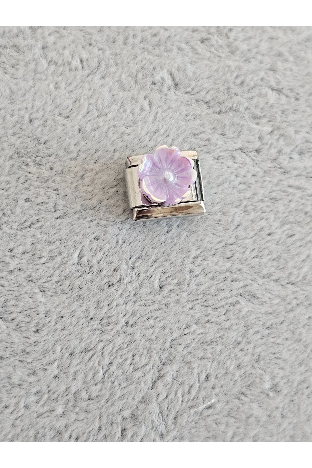 چارم طلسم دستبند ایتالیایی گل مرواریدی SiestaAccessories