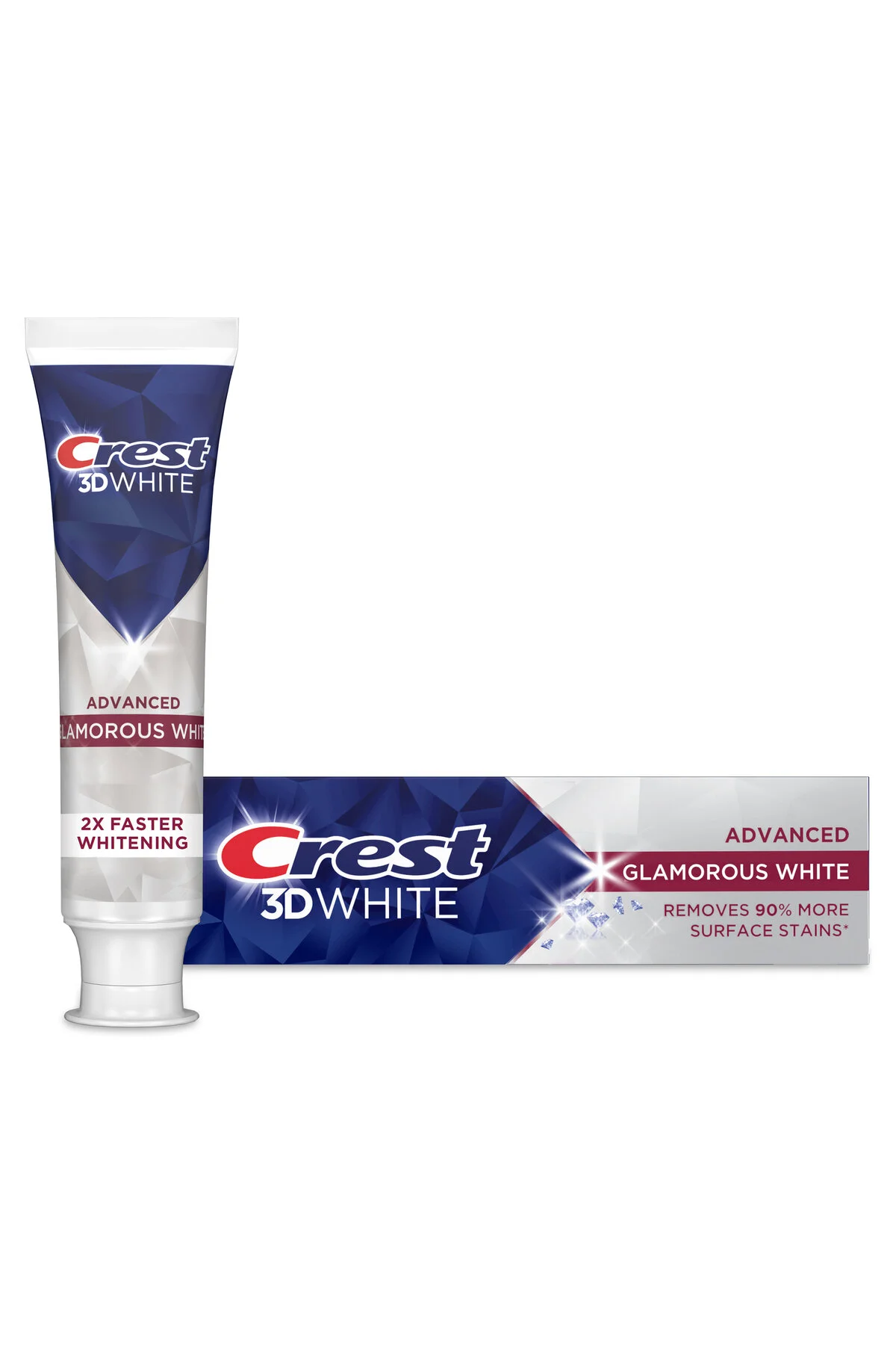 خمیردندان خمیر دندان سفید کننده 3D WHITE ADVANCED GLAMOUROUS 93 گرم اورجینال CREST