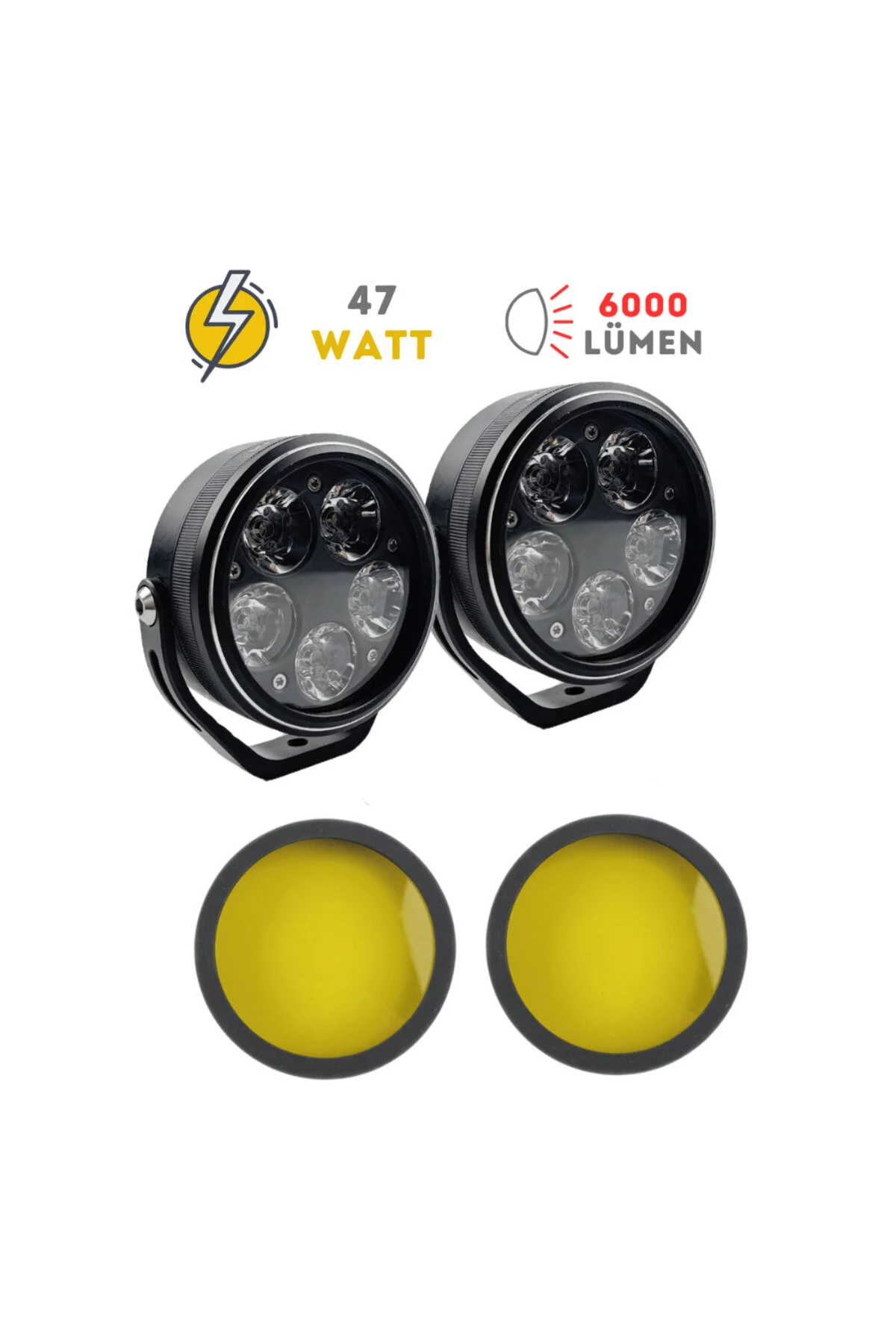 چراغ جلوی موتورسیکلت مه شکن LED موتور سیکلت SUNNY5 47W Knmaster