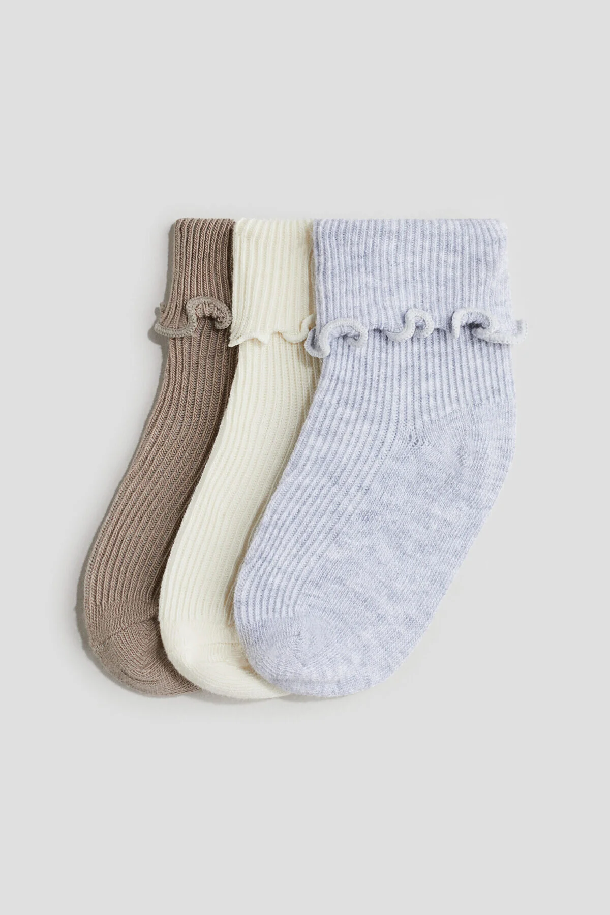 جوراب چند رنگ زنانه تاشو 3 اورجینال H M H&M