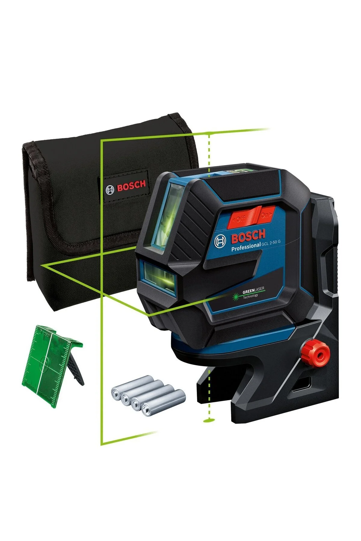 دستگاه اندازه گیری تراز لیزری ترکیبی GCL 2 50 G RM10 با کیسه حمل بوش Bosch