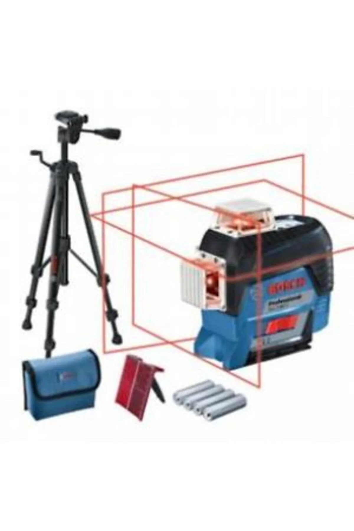 دستگاه اندازه گیری لیزری Gll 3 ​​80 C + Bt 150 لیزر تراز راه Bosch