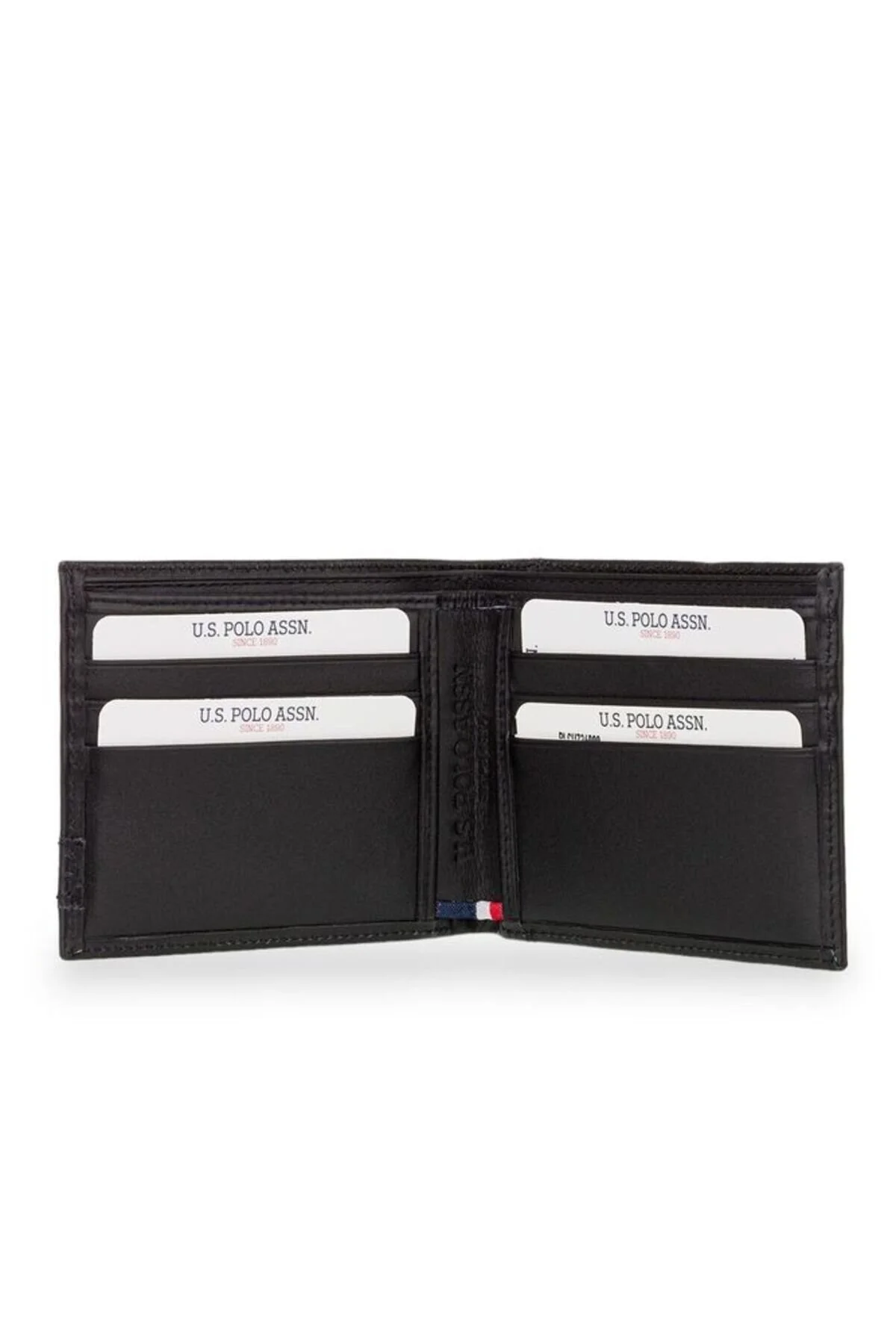 کیف پول مردانه چرمی مشکی U.S. Polo Assn.