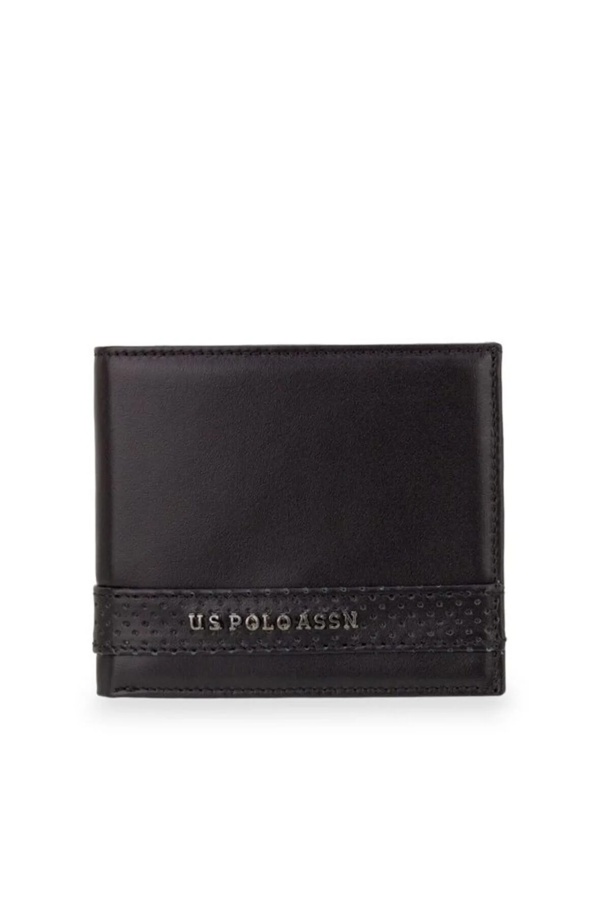 کیف پول مردانه چرمی مشکی U.S. Polo Assn.
