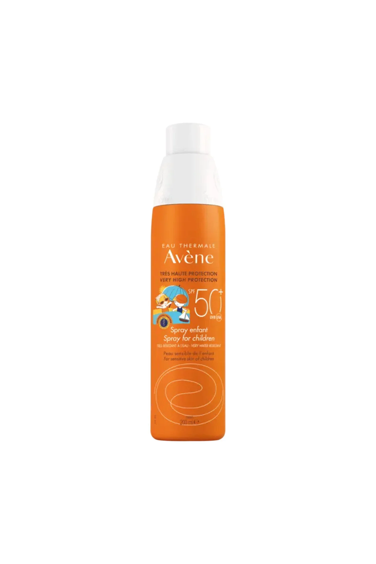 کرم ضد آفتاب بدن دخترانه و پسرانه بچگانه محافظت در برابر برای کودکان SPF 50+ اسپری 200 میل Avene