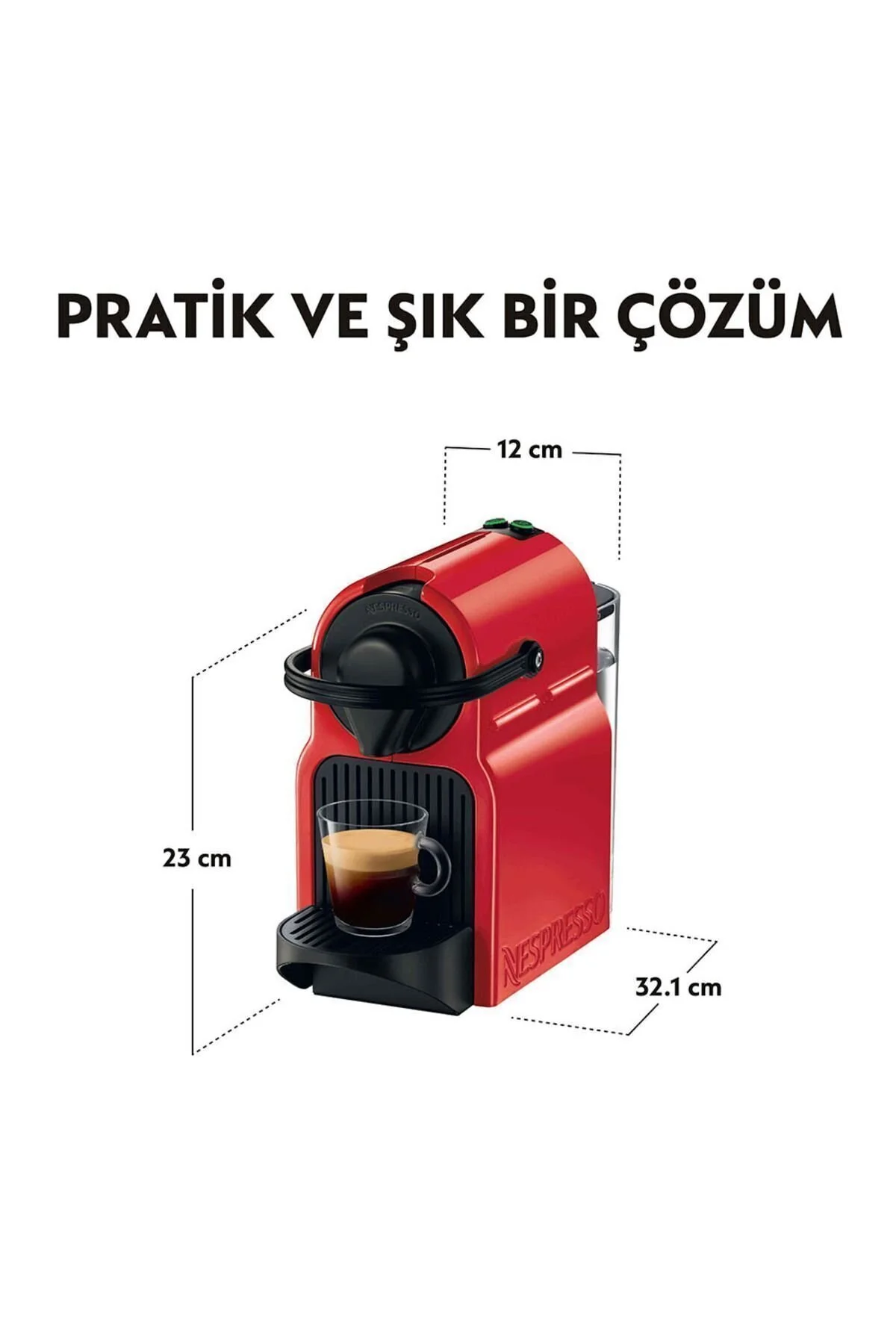 دستگاه اسپرسو و کاپوچینو قرمز قهوه C40 اورجینال Nespresso