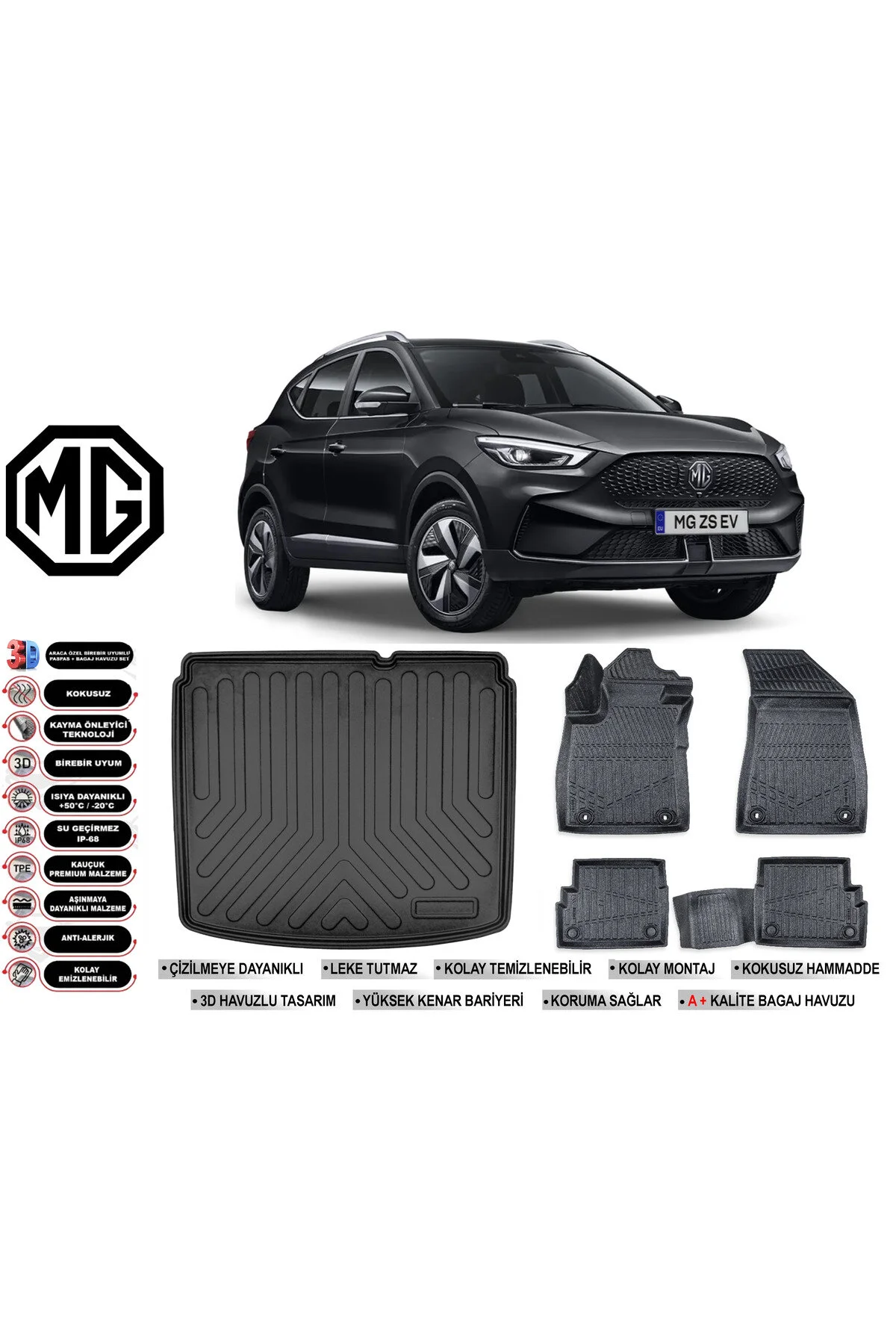 کفپوش صندوق خودرو MG ZS ELECTRIC مدل 2025 استخر عقب مخصوص مشکی ko kaliteoto