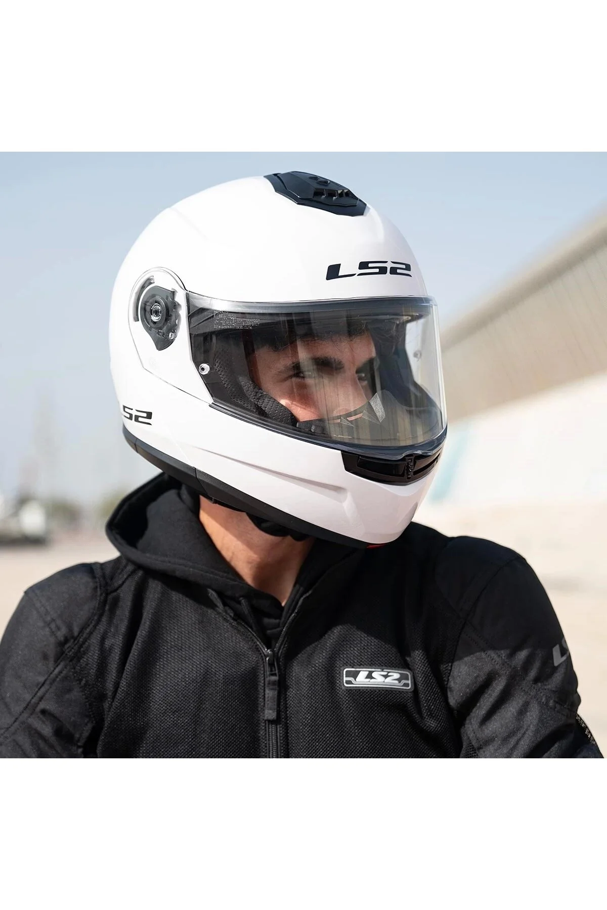 کلاه کاسکت موتورسیکلت سفید ایمنی 2 ال اس تو LS2