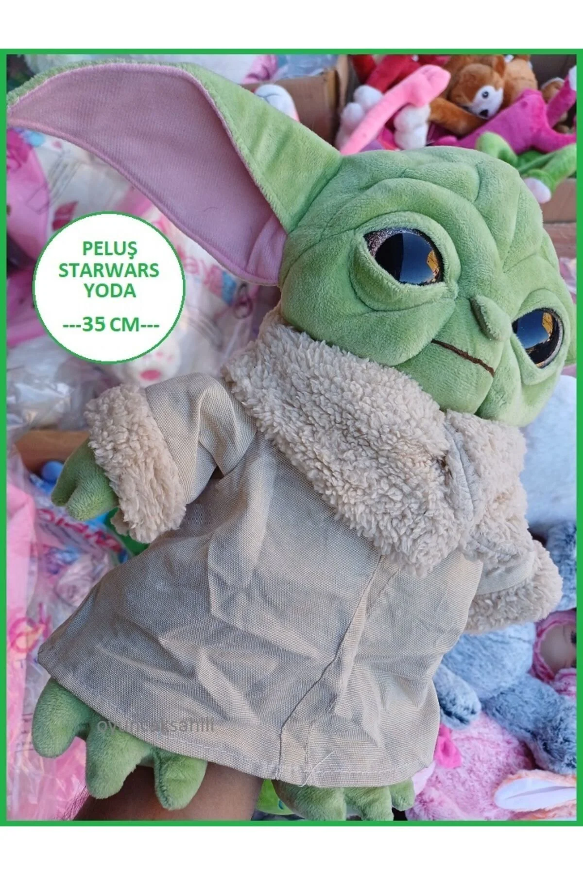 اسباب بازی های پشمی BABY YODA STAR WARS FUR FABRIC GROGU فیگور مخمل خواب دار 35 سانتی با کیفیت OYUNCAKSAHİLİ