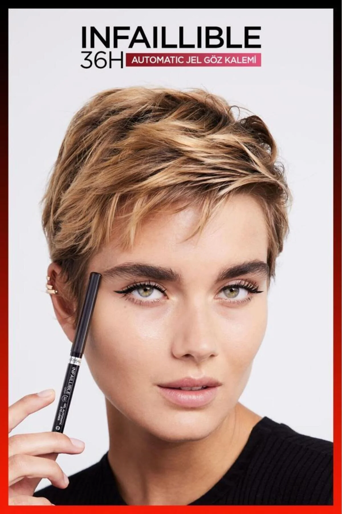 مداد چشم ژل اتوماتیک با رنگ بوردو مدل 13 Velvet Bordeaux لورآل پاریس L'Oreal Paris