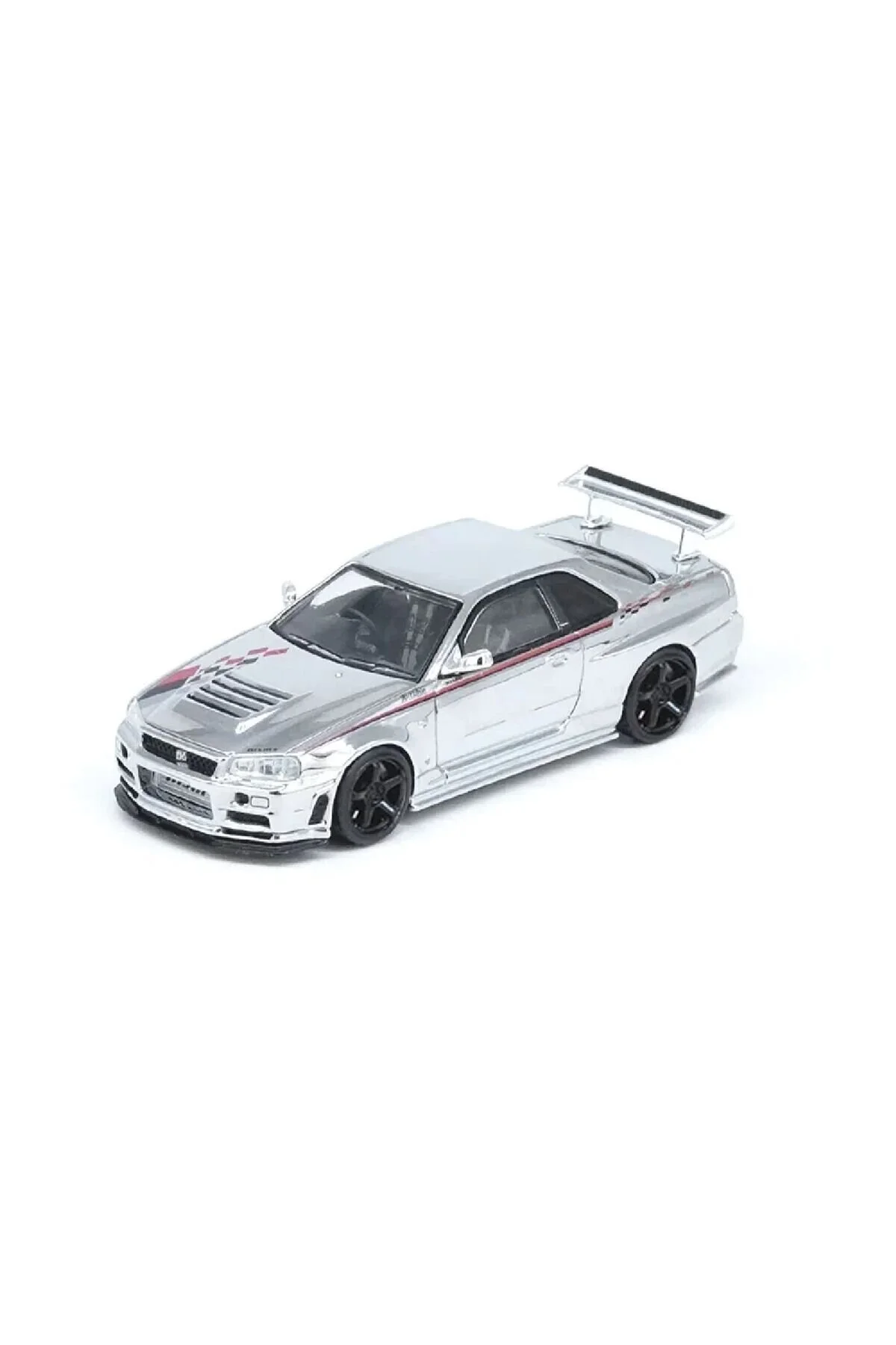 مدل خودرو 1:64 DIECAST NISSAN SKYLINE GT R R34 NISMO TUNE CHROME 3 INNO MODEL Oyuncakmatik