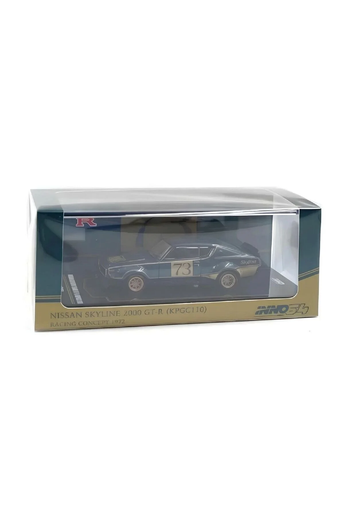 مدل خودرو 1:64 DIECAST NISSAN SKYLINE 2000 GT R RACING CONCEPT GREEN INNO MODEL Oyuncakmatik