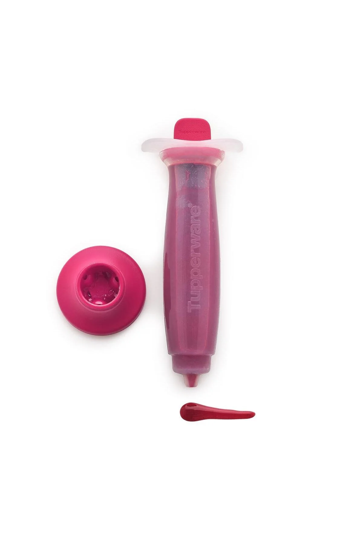 مخلوط کیک و خمیر مداد از ابزار دکوراسیون تزئینی آسان استفاده می کند Tupperware